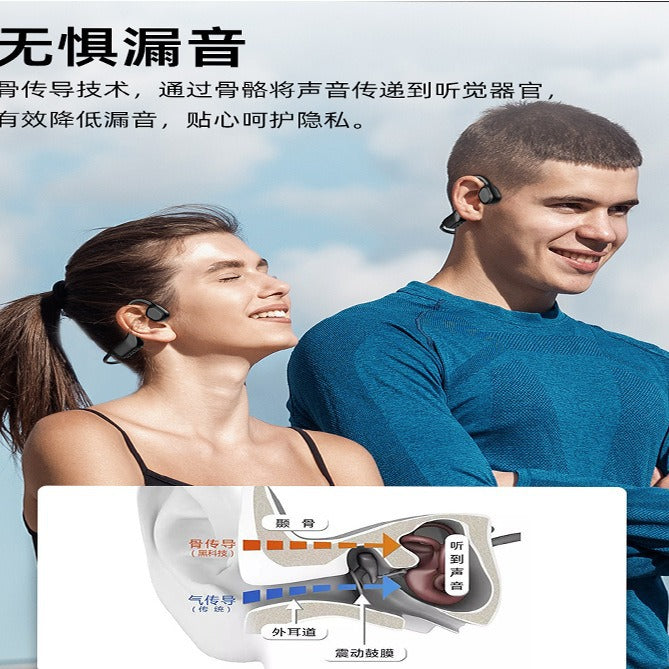 Auriculares de conducción ósea inalámbricos Bluetooth X13 no intrauricular para correr, Auriculares deportivos